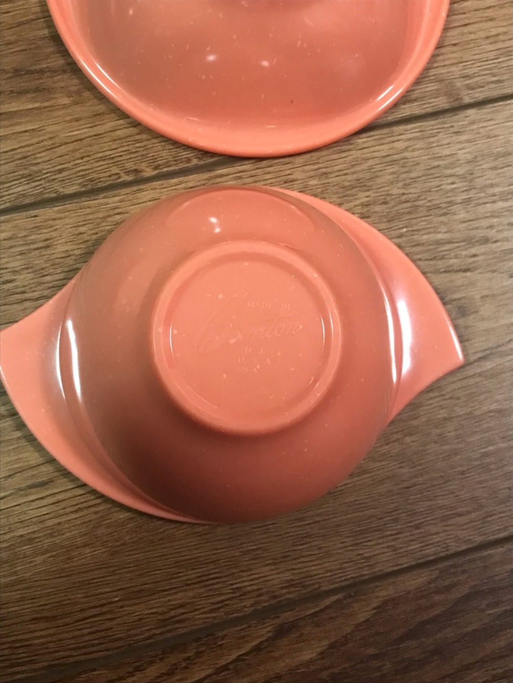 Boonton NJ Pink Speckled Serving Set - Picture 7 of 12